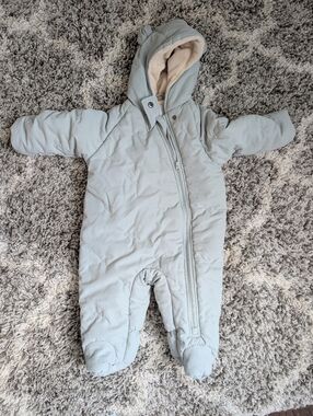 7AM Enfant Baby Blue Snowsuit 6-12 Months